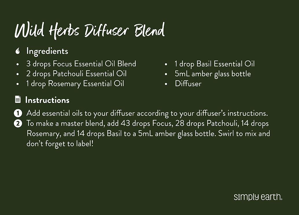 Simply EarthShop | Recipes | Wild Herbs Diffuser Blend Recipe