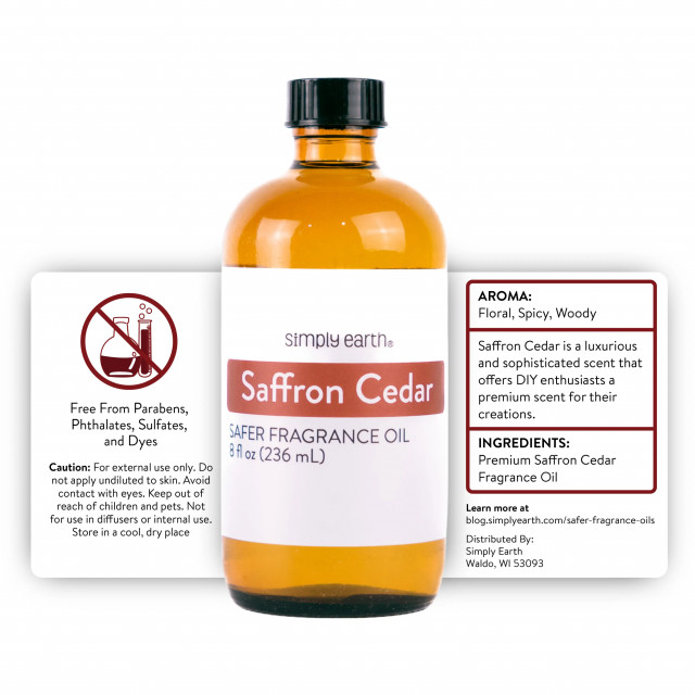 Simply Earth | Saffron Cedar Safer Fragrance Oil Size: 8oz