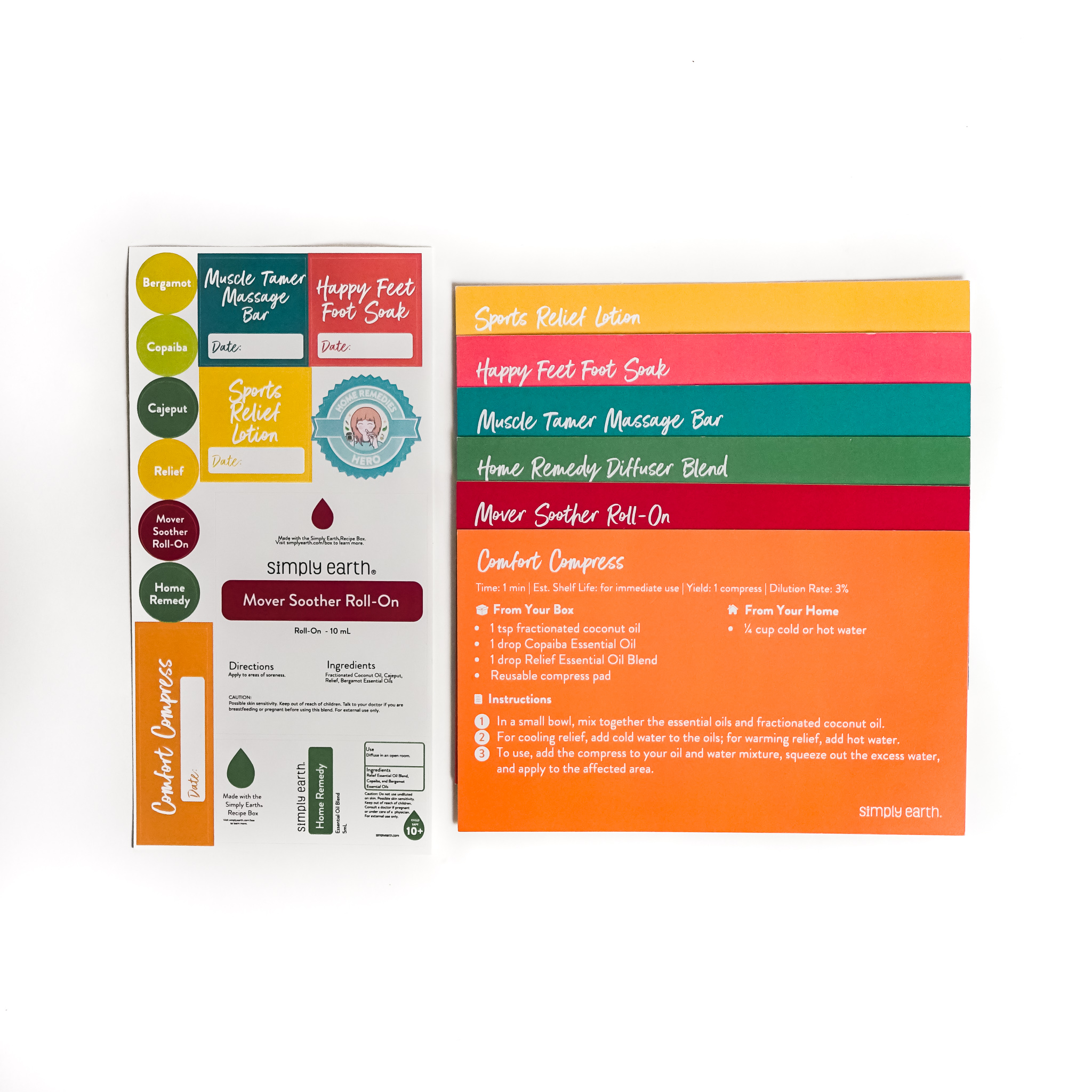 October 2022 Recipe Cards and Stickers