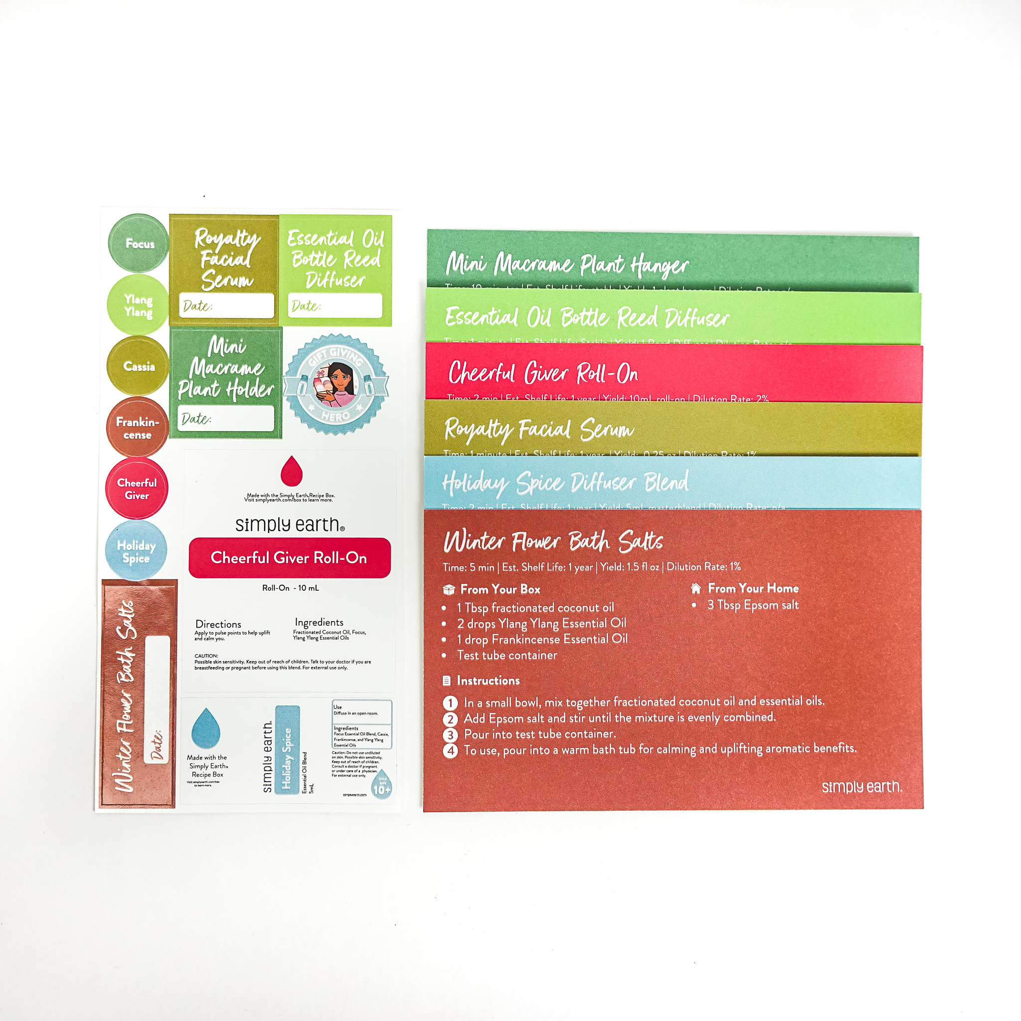 November 2022 Recipe Cards and Stickers