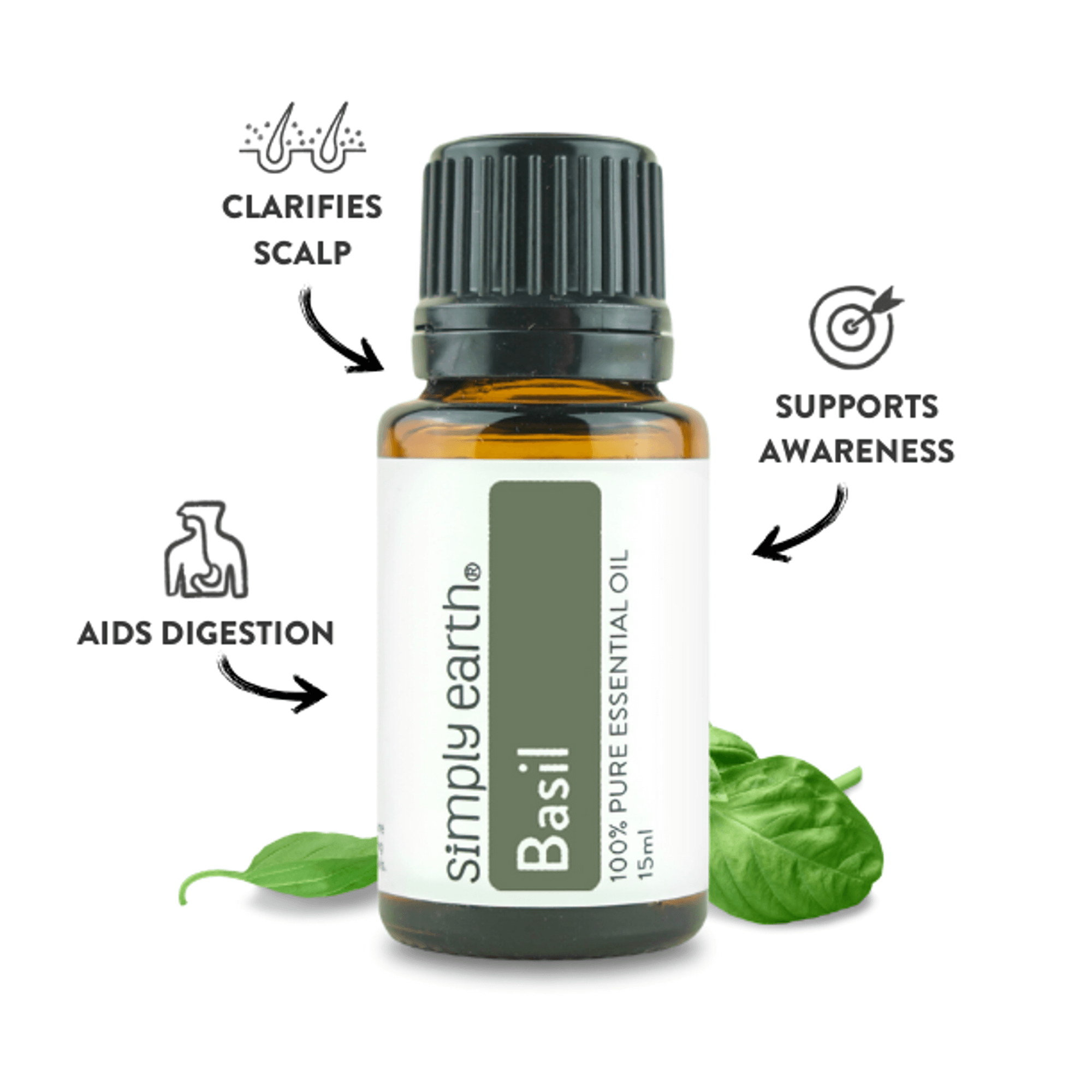 Simply Earth Basil Essential Oil