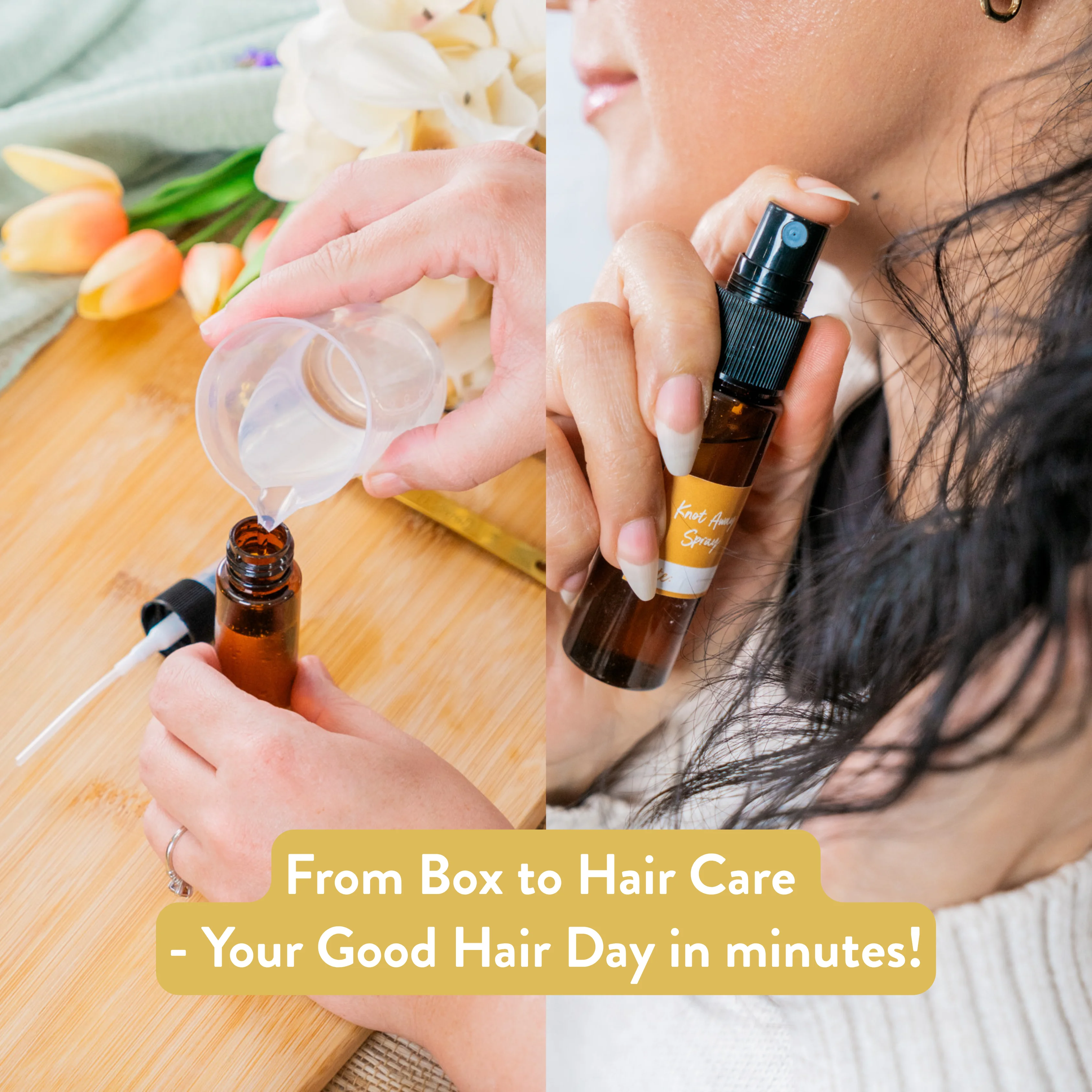 From box to finished natural hair care product